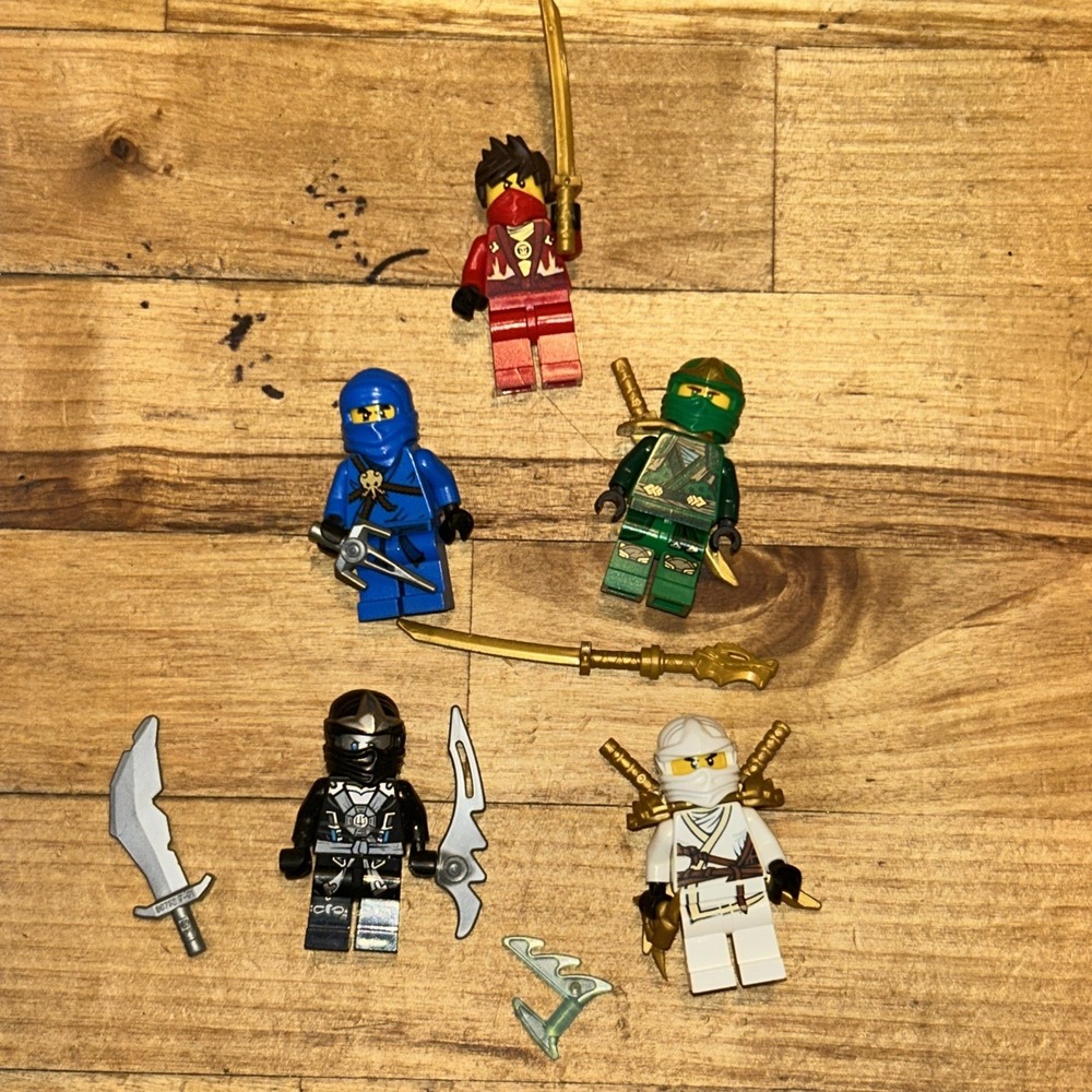 Lego Ninjago Ninja Minigure Lot Rare Parts Lot Of 5